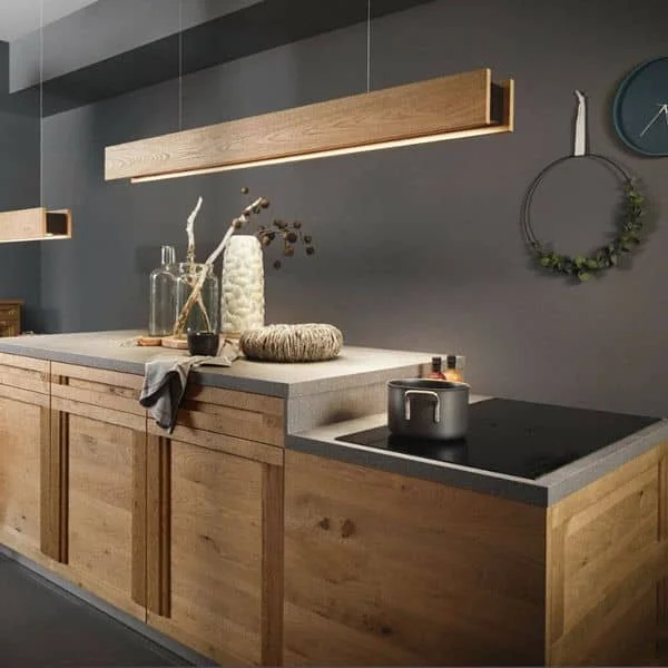 Cuisine sur mesure en bois massif Cuisiniste roanne : Une cuisine en bois massif
